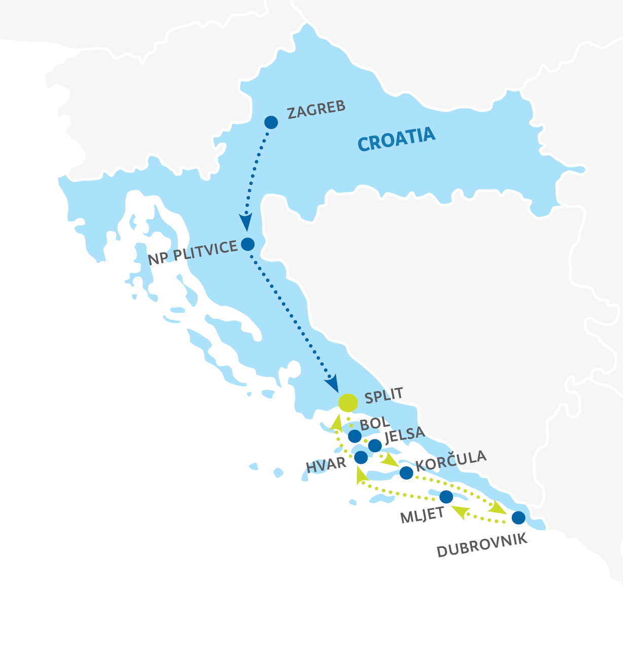 K228 Z Splendid Croatia from Zagreb to Split 2024 Kompas